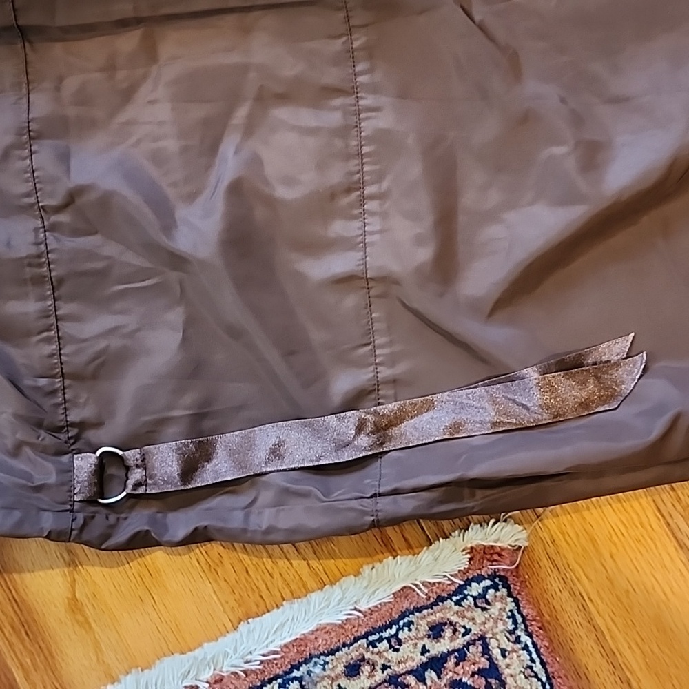 Dolls Kill Hip Hop Baggy Wide Leg Cargo Pants Large & Roomy w Drawstring Org $80